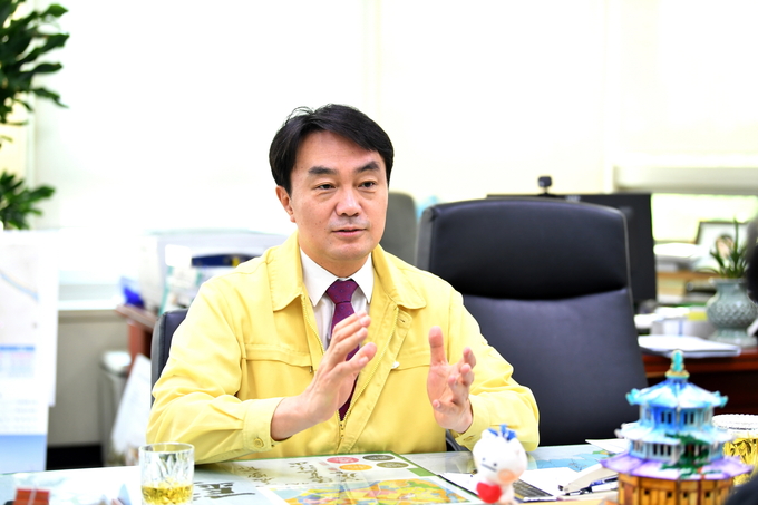 민선7기 취임 3년차를 맞아 김상호 하남시장이 정책 비전을 제시하고 있다. (사진=하남시 제공)