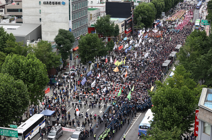 지난 3일 민주노총 전국노동자대회 (사진=연합뉴스/자료사진)