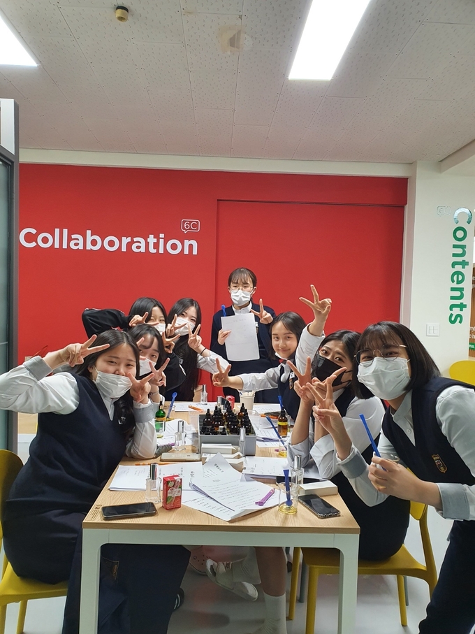 아로마테라피 활동. (사진=평택기계공고 제공)