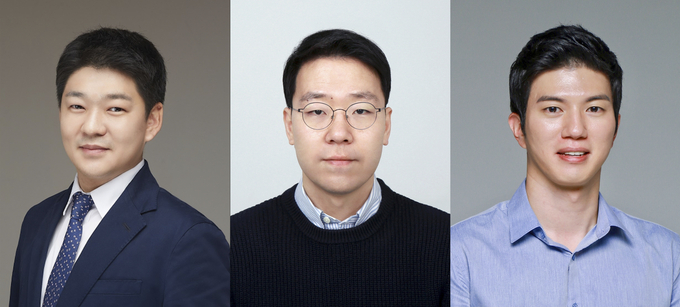 삼성미래기술 육성사업 지정테마(로봇) 분야에 선정된 인하대학교 정보통신공학과 김민구, 남창주, 홍성은 교수 (왼쪽부터). ( 사진 = 인하대 제공 )