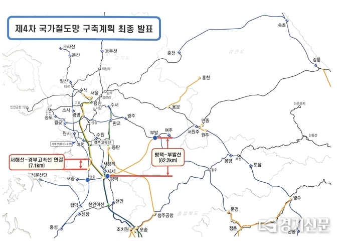 제4차 국가철도망 최종 발표.(사진= 평택시 제공)