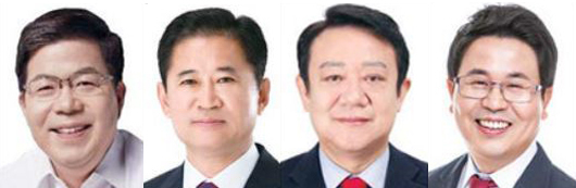 왼쪽부터 공재광 전 평택시장, 이병배 평택시의회 의원, 최호 전 도의회 의원, 한규찬 평택행복포럼 대표. (사진=경기신문 DB)