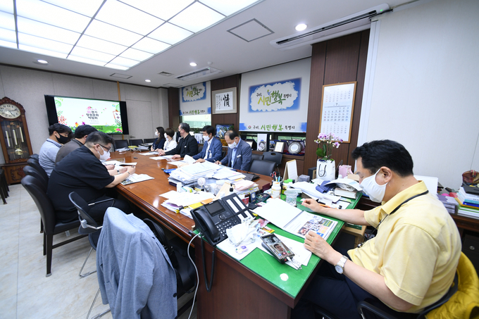 구리시는 지난 16일 ‘제9회 경기정원문화박람회’ 행사대행용역 착수보고회 개최했다. (사진=구리시 제공)