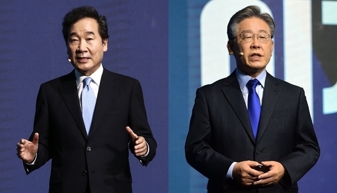 이낙연 전 더불어민주당 대표와 이재명 경기도지사 (사진 = 연합뉴스 제공)