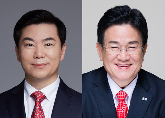 왼쪽부터 김기남 광명갑당협위원장, 이효선 전 광명시장. (사진=경기신문 DB)