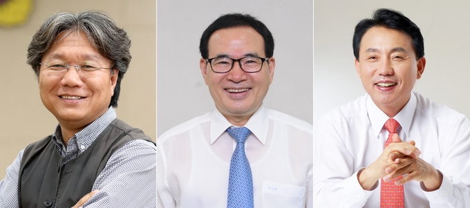 왼쪽부터 더불어민주당 소속 손민호 인천시의원, 이용범 인천시의원, 윤환 계양구의원