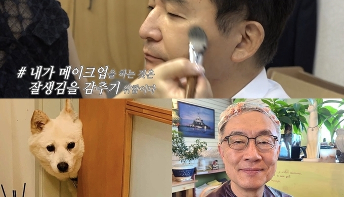 원희룡 제주도지사(위쪽부터 반시계 방향으로), 윤석열 전 검찰총장의 반려견 토리. 최재형 전 감사원장 (사진= 후보 SNS 캡처)
