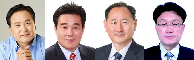 왼쪽부터 이권재 국민의힘 오산당협위원장, 김명철 오산시의회 의원, 이상수 전 오산시의회 부의장, 이재철 고양시 부시장. (사진=경기신문 DB)