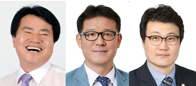 왼쪽부터 송영만 경기도의회 의원, 조재훈 경기도의회 의원, 장인수 오산시의회 의장. (사진=경기신문 DB)