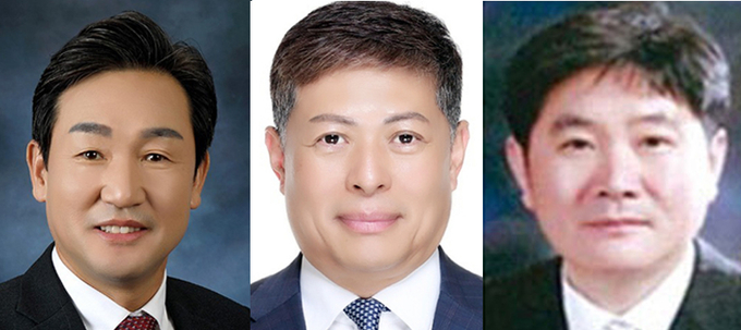 왼쪽부터 문영근 오산르네상스 포럼 대표, 김회웅 오산미래발전연구원장, 조용호 전 오산시시설관리공단 이사장. (사진=경기신문 DB)