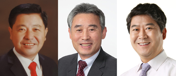 왼쪽부터 이중효 전 시의회 의장, 백영현 전 읍장, 김창균 전 시장 후보. (사진=경기신문 DB)