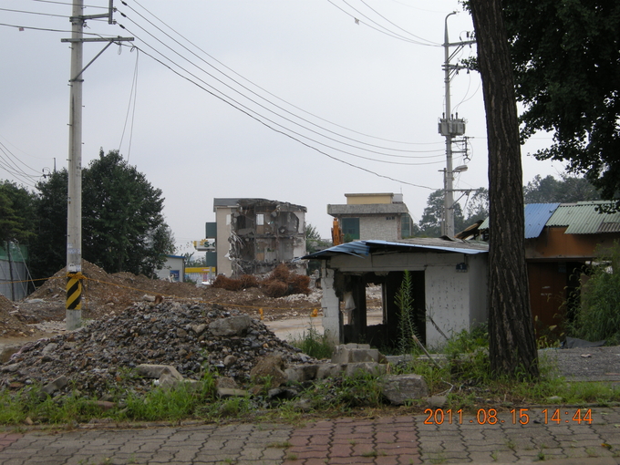 2011년 8월 철거되는 창곡동 마을. (사진=성남학연구소 제공)