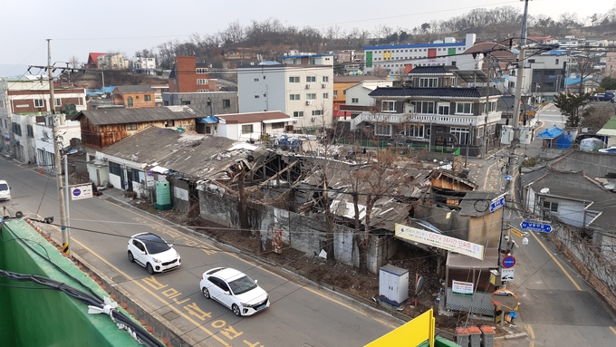 철거되기 전의 동광직물 모습. ( 사진 = 강화군 제공 )
