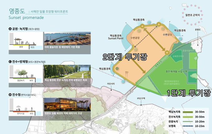 영종도 2단계 준설토 투기장에 인천시가 계획한 가이드라인. ( 사진 = 인천 해양친수도시조성 기본계획 보고서 캡쳐 )