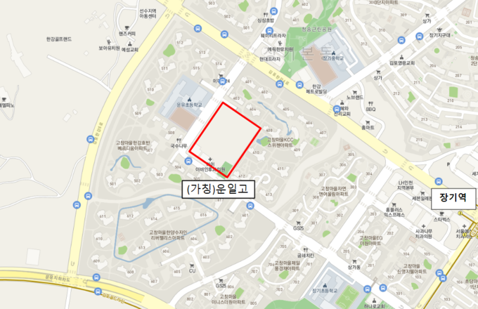 가칭 운일고 위치. (사진=김포교육지원청 제공)