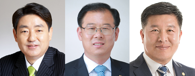 왼쪽부터 박재만 경기도의회 의원, 이희창 양주시의회 의원, 정덕영 양주시의회 의장. (사진=경기신문 DB) 