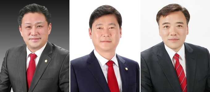 왼쪽부터 이한형 인천 미추홀구의원, 이영훈 전 인천시의원, 최백규 전 미추홀구의원.