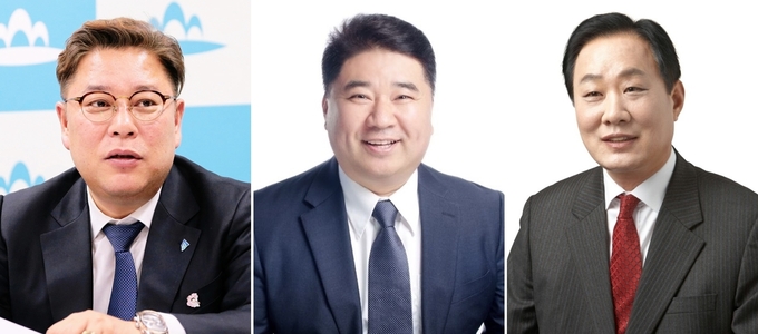 왼쪽부터 김정식 인천 미추홀구청장, 조민수 인하대 겸임교수, 박규홍 전 남구을 지역위원장.