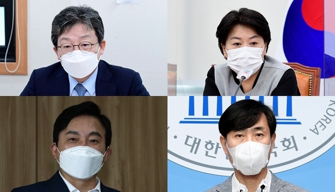 유승민 전 의원(왼쪽부터 시계방향으로), 윤희숙, 하태경 의원, 원희룡 전 제주도지사 (사진= 연합뉴스 제공)