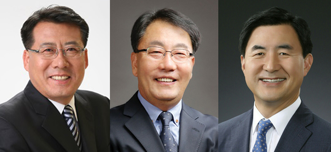 왼쪽부터 박창석 전 경기도의회 의원, 신현배 전 가평군의회 의원, 양희석 전 국무총리실 행정관. (사진=경기신문 DB)