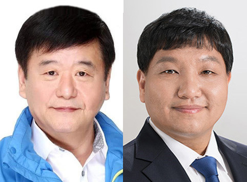 왼쪽부터 최용덕 동두천시장, 유광혁 경기도의회 의원. (사진=경기신문 DB)