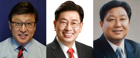왼쪽부터 송만기 전 양평군의회 의원, 전진선 양평군의회 의장, 윤광신 전 경기도의회 의원. (사진=경기신문 DB)