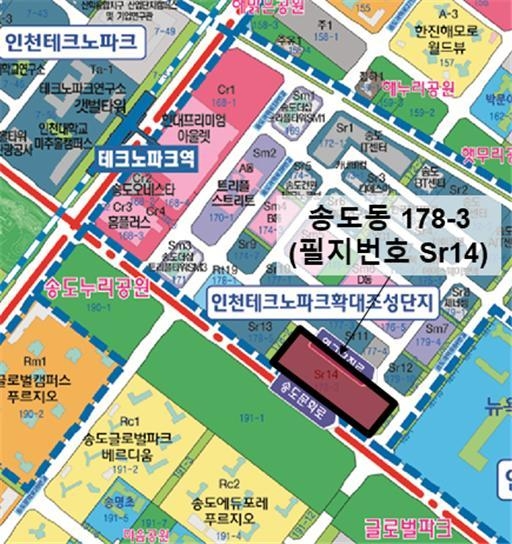 SK바이오사이언스 본사와 연구소 건립 예정 사업지. ( 사진 = 인천경제자유구역청 제공 )
