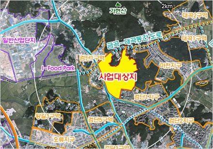 금곡도시개발구역을 비롯한 주변 개발 구역. ( 사진=인천시 제공 )
