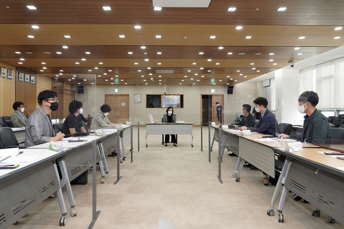 지난 30일 오후 시청 한누리에서 ‘분당벤처밸리 마스터플랜 수립 용역 착수보고회’가 진행되고 있다. (사진=성남시 제공)