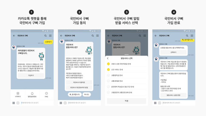 카카오톡 가입신청 화면. (사진=기재부 제공)
