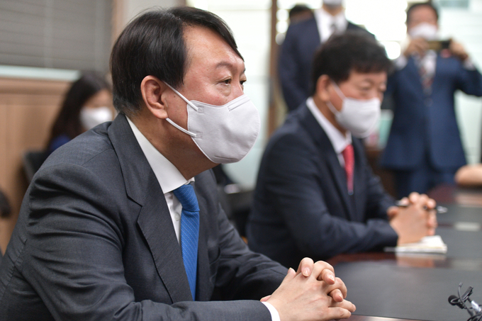 한국교회 대표연합기관 및 평신도단체 간담회 인사말하는 윤석열 (사진=연합뉴스/국회사진기자단)