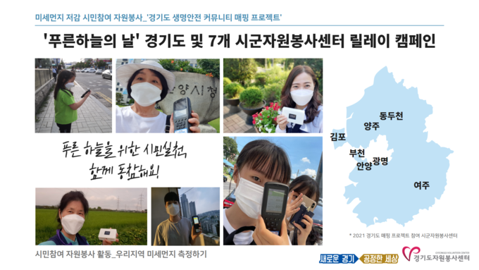 '푸른하늘의 날' 맞이 릴레이 캠페인 (사진 = 경기도자원봉사센터 제공)