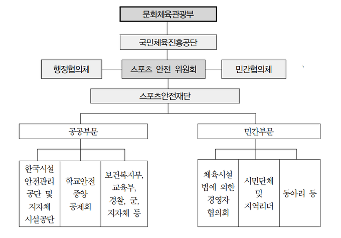 스포츠 안전 거버넌스 체계(안) (사진=한국경호경비학회 발췌)