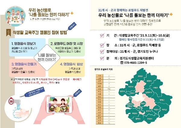 나를 돌보는 한 끼 더하기 캠페인 안내문(사진=경기도 제공)