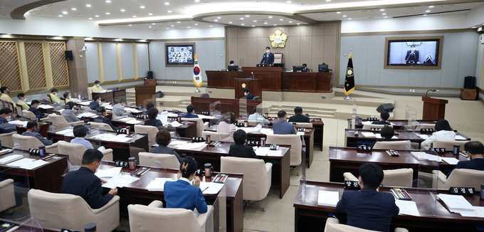 수원시의회 제361회 임시회 제2차 본회의. (사진=수원시의회 제공)