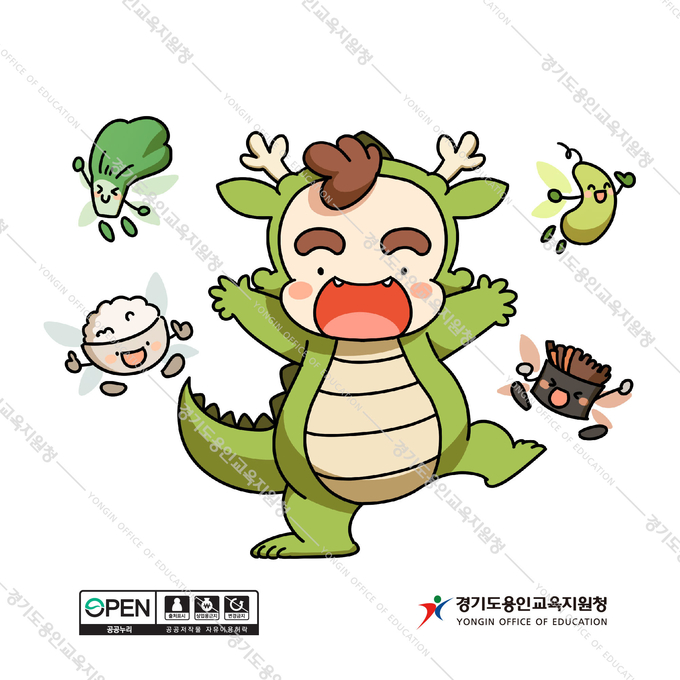 용인교육지원청이 제작해 교육용으로 보급하는 캐릭터 '미르아이와 아하요정들'(사진=용인교육지원청 제공)