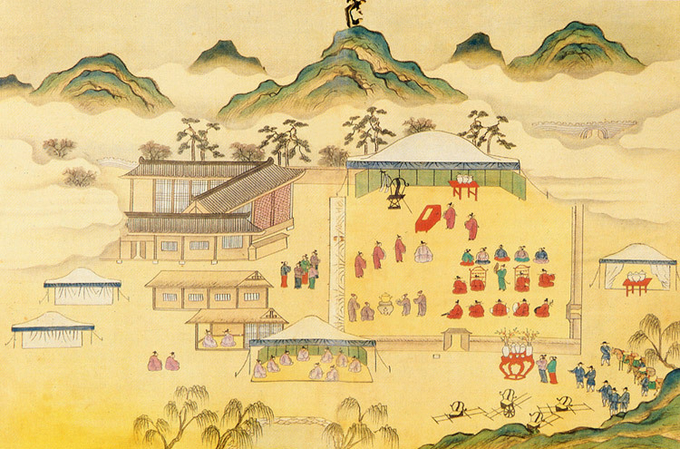 이경석 사궤장 연회도. (사진=문화재청 제공)