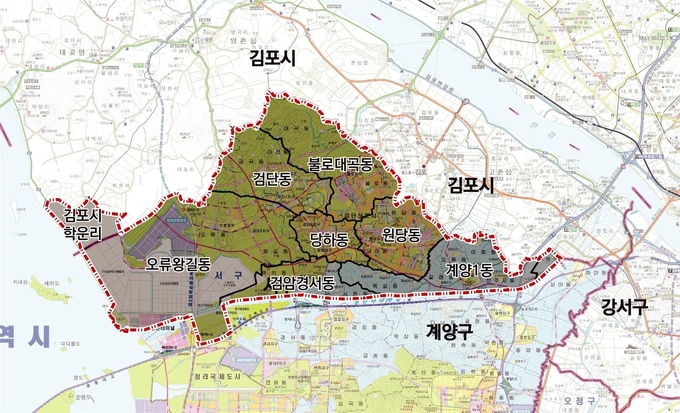 인천 북부권 현황도. ( 사진 = 인천시 제공 )