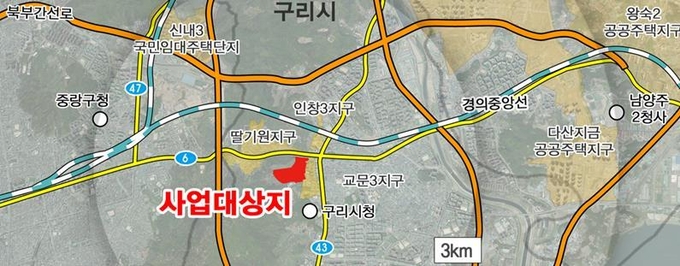 구리시 교문동 일원 위치도 (사진= 경기도 제공)