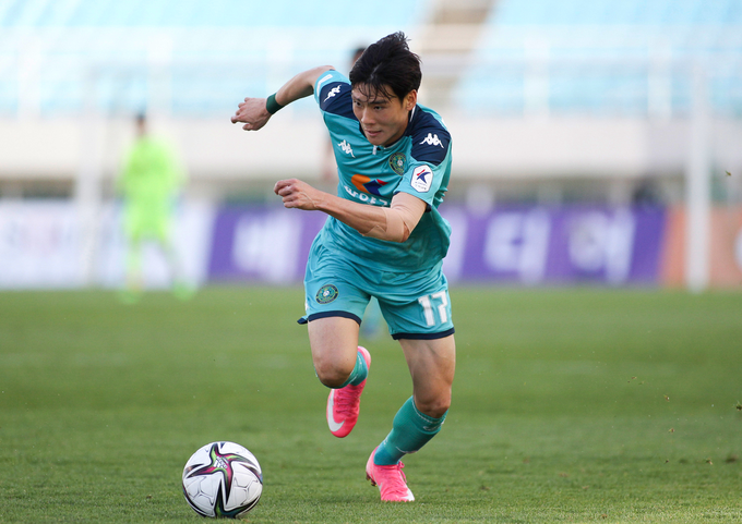 안산그리너스FC 공격수 최건주가 U-23 대표팀 훈련에 소집됐다. (사진=안산그리너스FC 제공)
