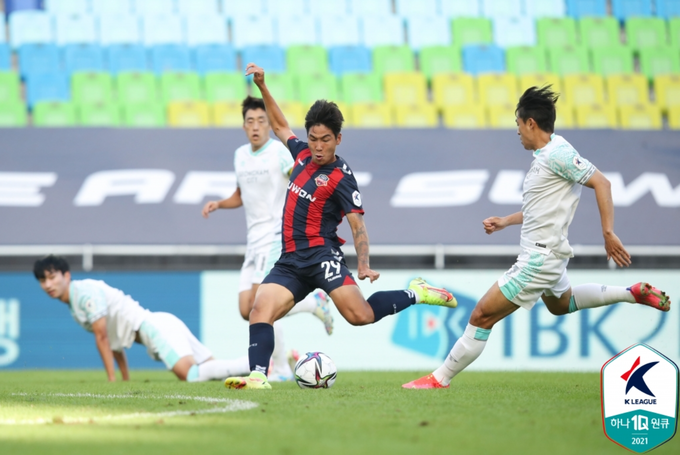 수원FC 공격수 조상준이 U-23 대표팀에 합류한다. (사진=한국프로축구연맹 제공)