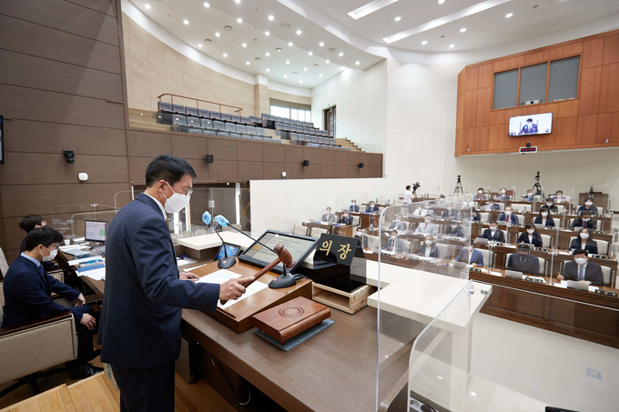 용인시의회 제 258회 임시회 개회식 모습 (사진=용인시의회 제공)
