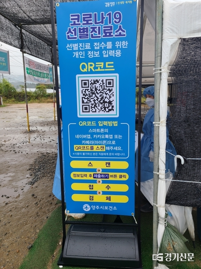 QR코드를 활용한 ‘전자문진표’ 운영 안내 홍보물. (사진=양주시보건소 제공)