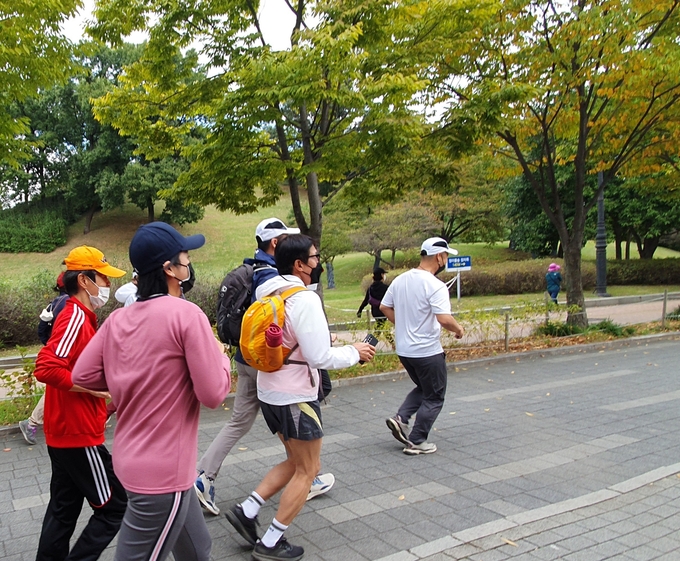 고려대 MBA 마라톤 클럽 회원들은 함께 참가한 2021 경기국제하프마라톤대회가 가장 기억에 남는 대회라 설명했다. (사진=고려대 MBA 마라톤 클럽 제공)