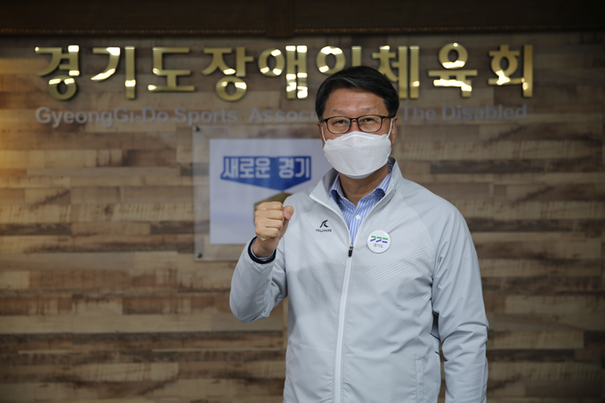 오완석 경기도장애인체육회 사무처장은 18일 열린 제41회 전국장애인체육대회 선수단 인터뷰 자리에서 종합우승을 목표라 밝혔다. (사진=경기도장애인체육회 제공)