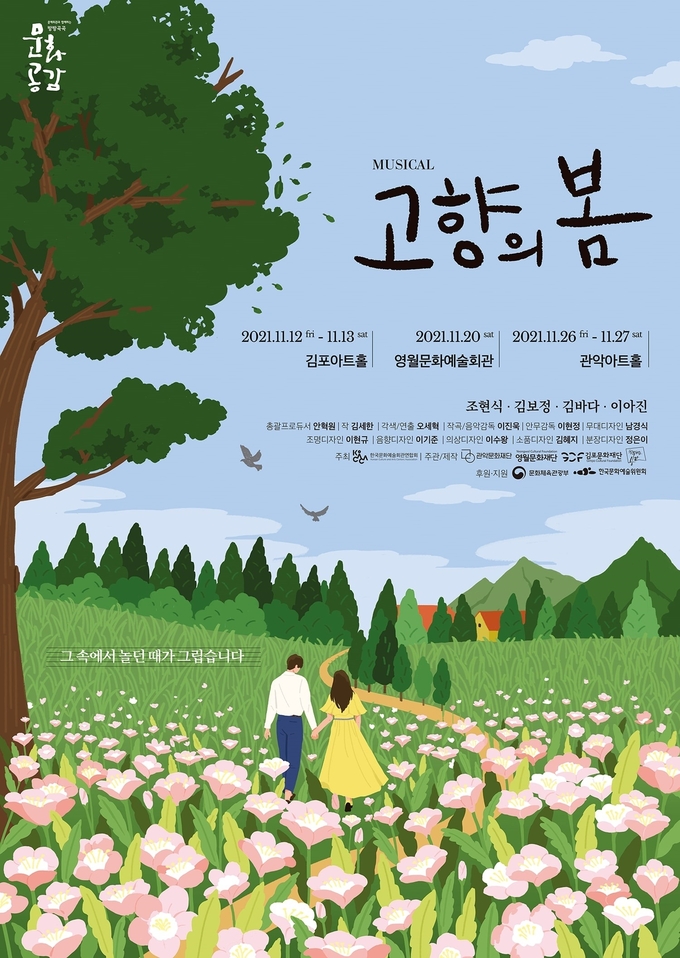 김포문화재단이 선보이는 창작뮤지컬 '고향의 봄' 포스터. (포스터=김포문화재단 제공)