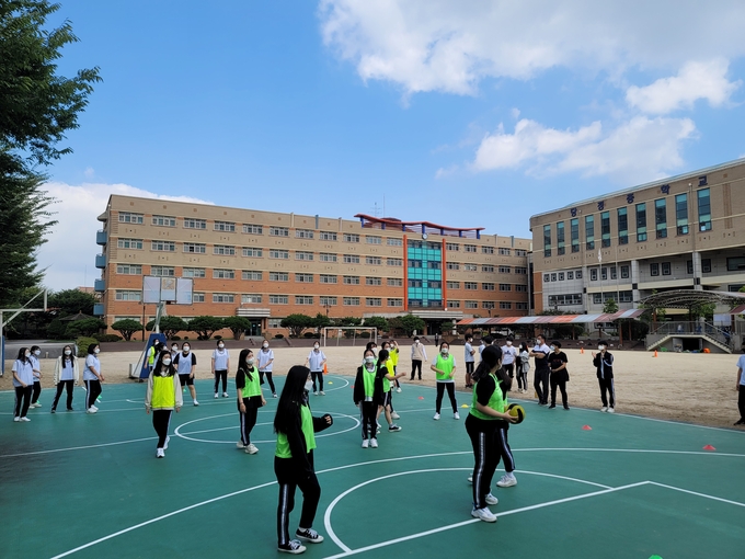 군포 당정중학교가 교육의 주체로서 학생 의견을 반영한 체육대회 운영하고 있다. (사진=당정중학교 제공)