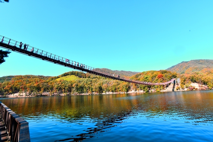 마장호수 출렁다리. (사진=파주시 제공)