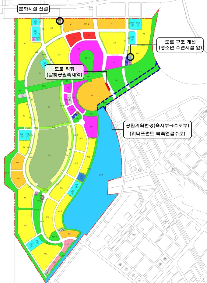 송도랜드마크시티 개발계획 및 실시계획 일부 변경 도면. ( 사진 = 인천경제자유구역청 제공 )