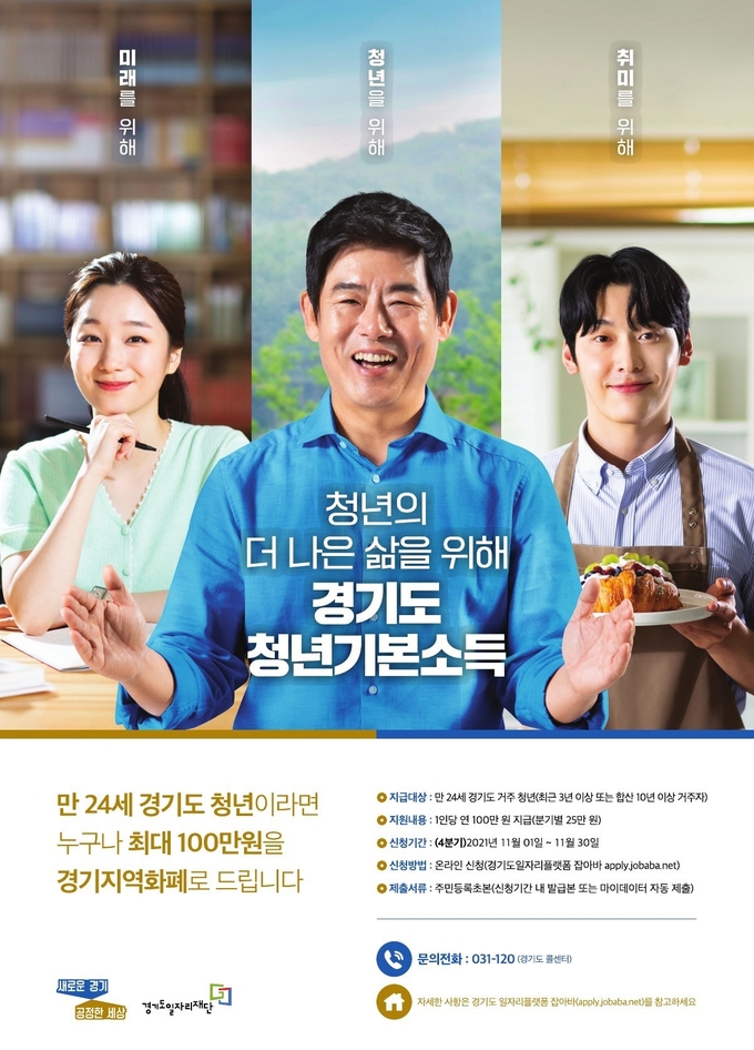 청년기본소득 4분기 접수 홍보 포스터 (사진 = 경기도 제공)